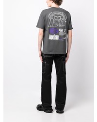 T-shirt girocollo stampata grigio scuro di AAPE BY A BATHING APE
