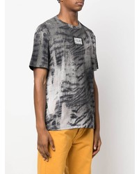T-shirt girocollo stampata grigio scuro di Just Cavalli