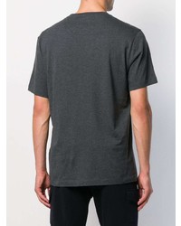 T-shirt girocollo stampata grigio scuro di Z Zegna