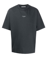 T-shirt girocollo stampata grigio scuro di Acne Studios