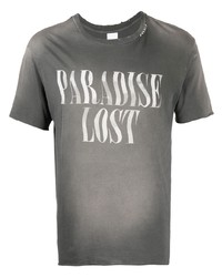 T-shirt girocollo stampata grigio scuro di Alchemist