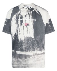 T-shirt girocollo stampata grigio scuro di Alexander Wang