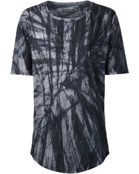 T-shirt girocollo stampata grigio scuro di Alexandre Plokhov
