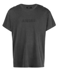 T-shirt girocollo stampata grigio scuro di Amiri