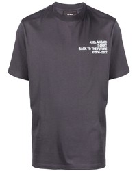 T-shirt girocollo stampata grigio scuro di Axel Arigato