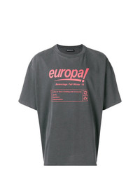 T-shirt girocollo stampata grigio scuro di Balenciaga