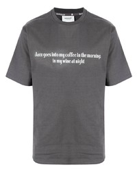 T-shirt girocollo stampata grigio scuro di BAPE BLACK *A BATHING APE®