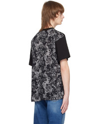 T-shirt girocollo stampata grigio scuro di VERSACE JEANS COUTURE