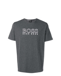 T-shirt girocollo stampata grigio scuro di BOSS HUGO BOSS