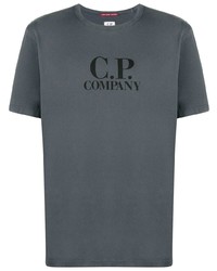 T-shirt girocollo stampata grigio scuro di C.P. Company