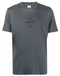 T-shirt girocollo stampata grigio scuro di C.P. Company