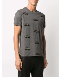 T-shirt girocollo stampata grigio scuro di Billionaire