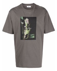 T-shirt girocollo stampata grigio scuro di Closed
