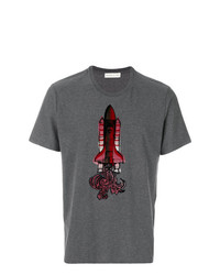 T-shirt girocollo stampata grigio scuro di Etro