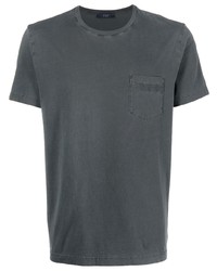 T-shirt girocollo stampata grigio scuro di Fay