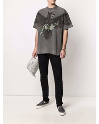 T-shirt girocollo stampata grigio scuro di Represent