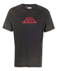 T-shirt girocollo stampata grigio scuro di GALLERY DEPT.