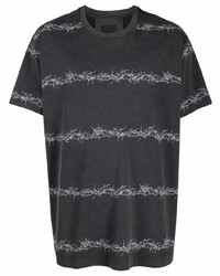 T-shirt girocollo stampata grigio scuro di Givenchy