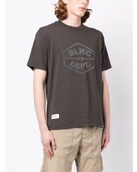 T-shirt girocollo stampata grigio scuro di Chocoolate