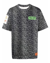 T-shirt girocollo stampata grigio scuro di Heron Preston