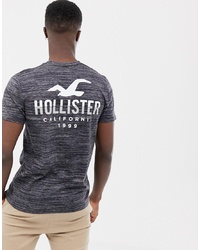T-shirt girocollo stampata grigio scuro di Hollister