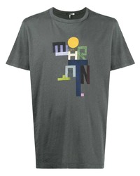 T-shirt girocollo stampata grigio scuro di Isabel Marant