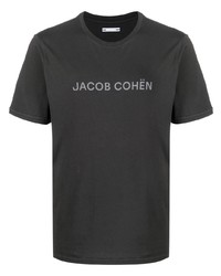 T-shirt girocollo stampata grigio scuro di Jacob Cohen
