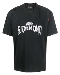 T-shirt girocollo stampata grigio scuro di John Richmond