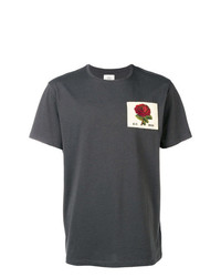 T-shirt girocollo stampata grigio scuro di Kent & Curwen
