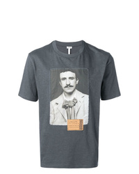 T-shirt girocollo stampata grigio scuro di Loewe