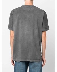 T-shirt girocollo stampata grigio scuro di Golden Goose