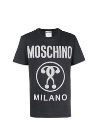 T-shirt girocollo stampata grigio scuro di Love Moschino