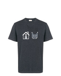 T-shirt girocollo stampata grigio scuro di MAISON KITSUNÉ