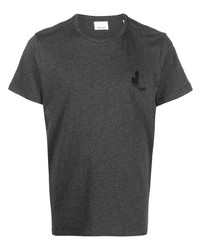 T-shirt girocollo stampata grigio scuro di MARANT