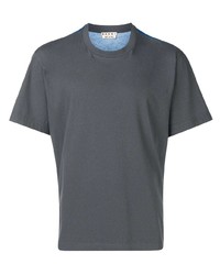 T-shirt girocollo stampata grigio scuro di Marni