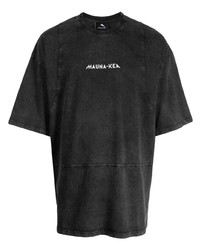 T-shirt girocollo stampata grigio scuro di Mauna Kea