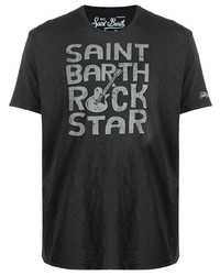 T-shirt girocollo stampata grigio scuro di MC2 Saint Barth