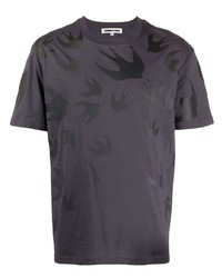T-shirt girocollo stampata grigio scuro di McQ Swallow