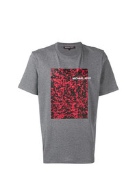 T-shirt girocollo stampata grigio scuro di Michael Kors Collection