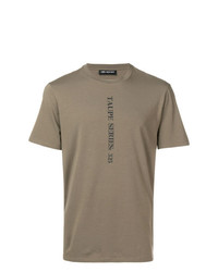 T-shirt girocollo stampata grigio scuro di Neil Barrett