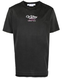 T-shirt girocollo stampata grigio scuro di Off-White