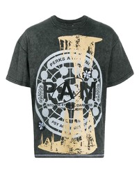 T-shirt girocollo stampata grigio scuro di Perks And Mini