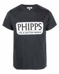 T-shirt girocollo stampata grigio scuro di Phipps