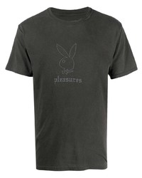 T-shirt girocollo stampata grigio scuro di Pleasures