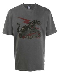 T-shirt girocollo stampata grigio scuro di Puma