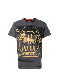 T-shirt girocollo stampata grigio scuro di Puma