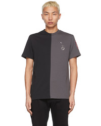 T-shirt girocollo stampata grigio scuro di Raf Simons