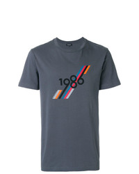 T-shirt girocollo stampata grigio scuro di Ron Dorff