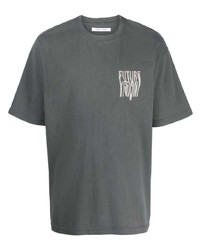 T-shirt girocollo stampata grigio scuro di SAMSOE SAMSOE