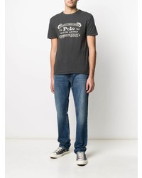 T-shirt girocollo stampata grigio scuro di Polo Ralph Lauren